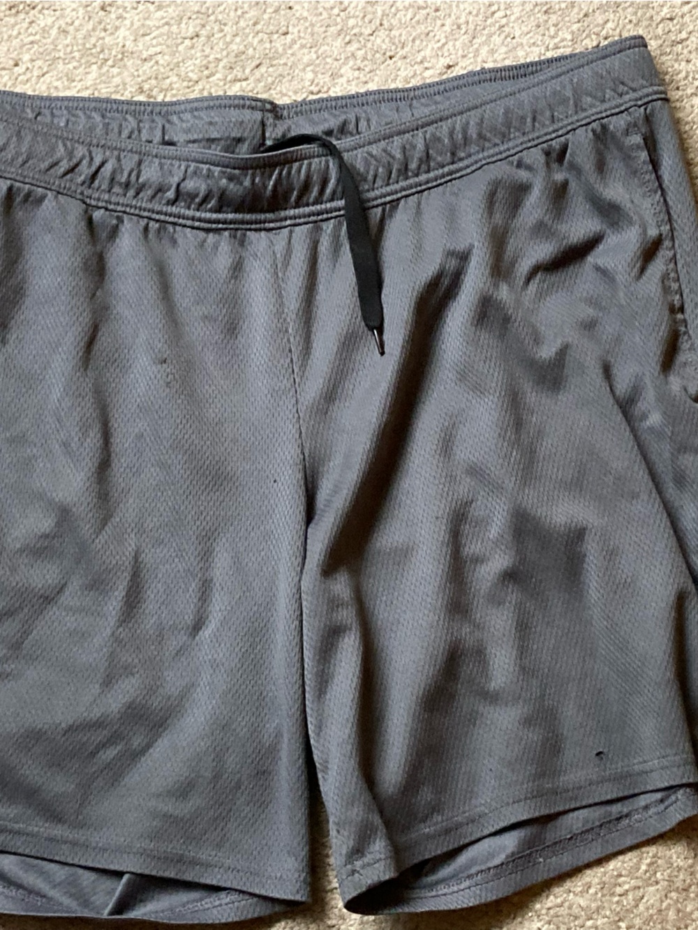 all in motion Men's Charcoal Gray Athletic Drawstring Shorts